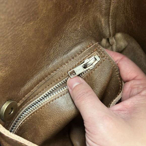 La Rue Leather Shoulder Bag Brown Boho Y2K Unique Crossbody Shoulder Bag - Picture 9 of 10